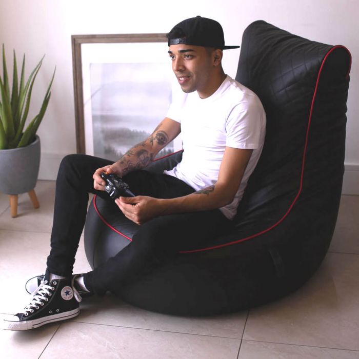 Alpha Hog Fengjing Gaming Chair Black - Quilted PU
