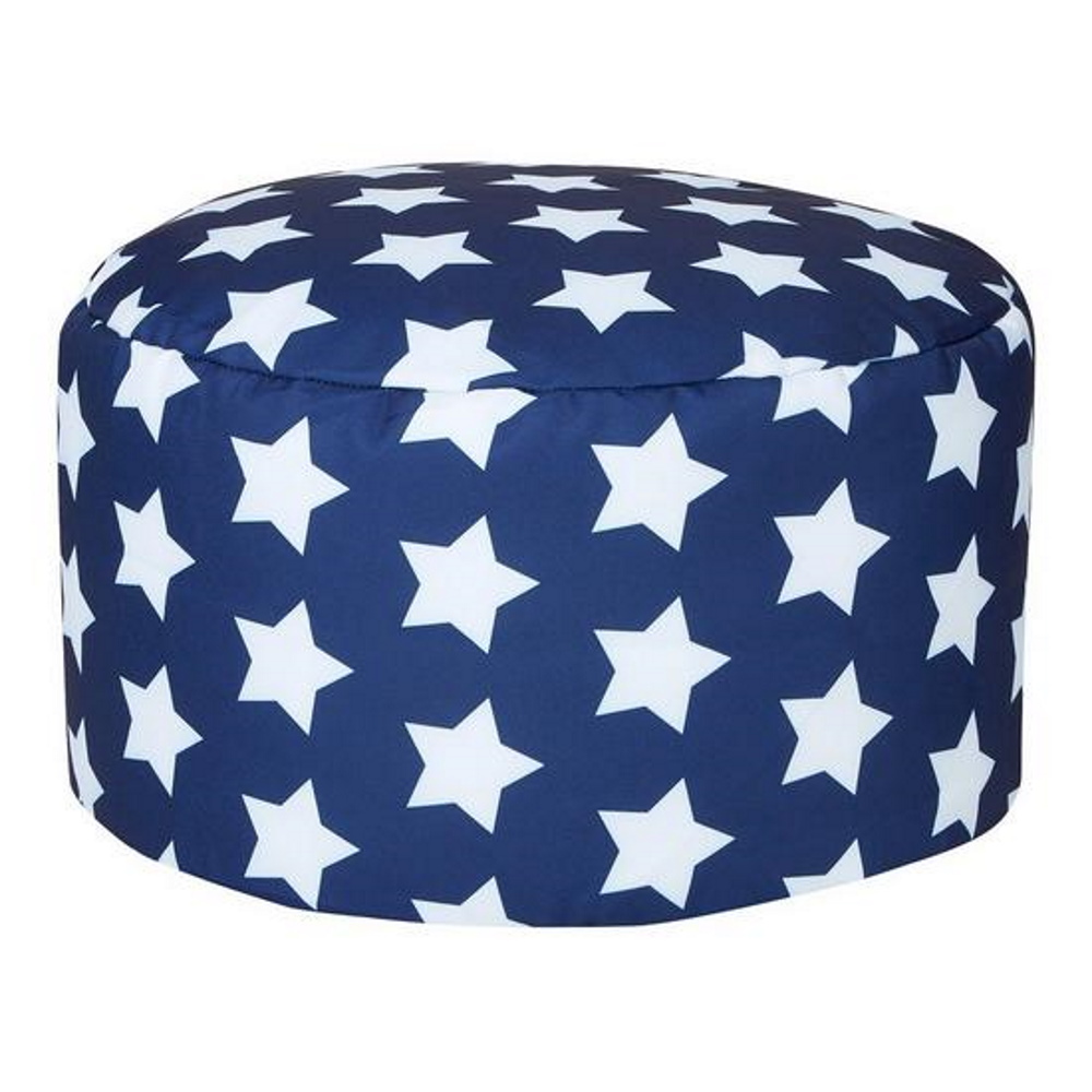 Blue Star Print Stool