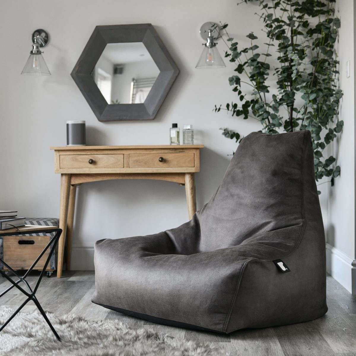 Extreme Lounging Luxury Mighty B Bean Bag - Charcoal
