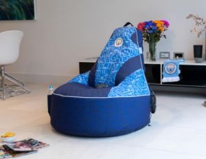 Manchester City Football Gaming Bean bag Chair in the Living Room 
