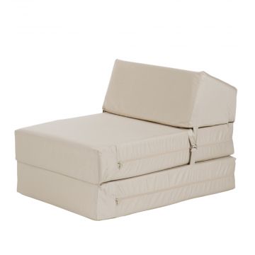 Single Chair Bed - Cream