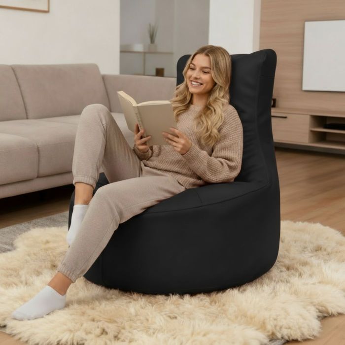 Lotus Bean Bag Chair - Black main product photo