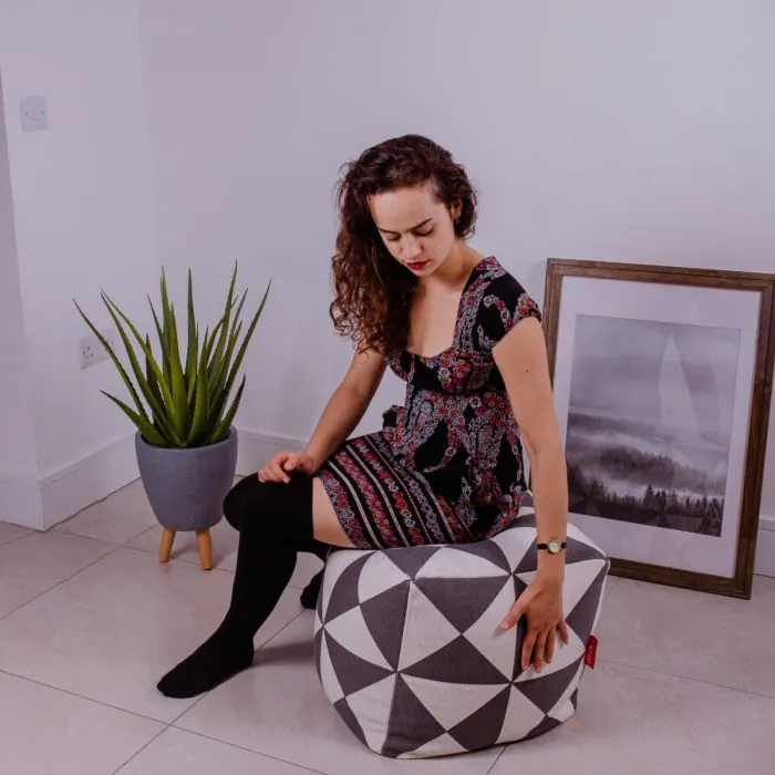 Marrakesh Cube Grey-Ethnic Cube