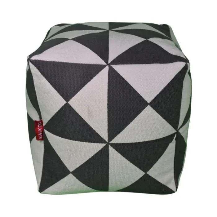 Front View of the Marrakesh Cube Grey-Ethnic Cube