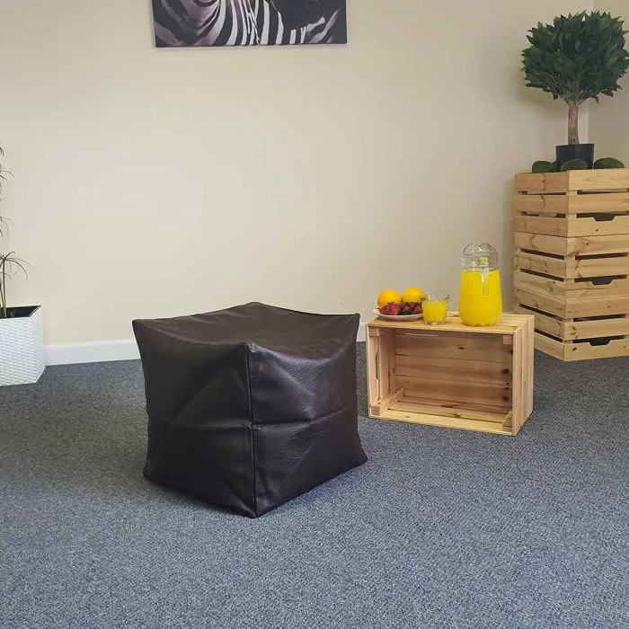 Piggy Footstool Large Black Bean Bag