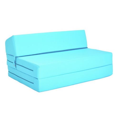 Double Chair Bed & Mattress - Aqua