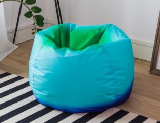 Ombre Oval Beanbag Blue