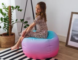 Ombre Oval Beanbag Pink