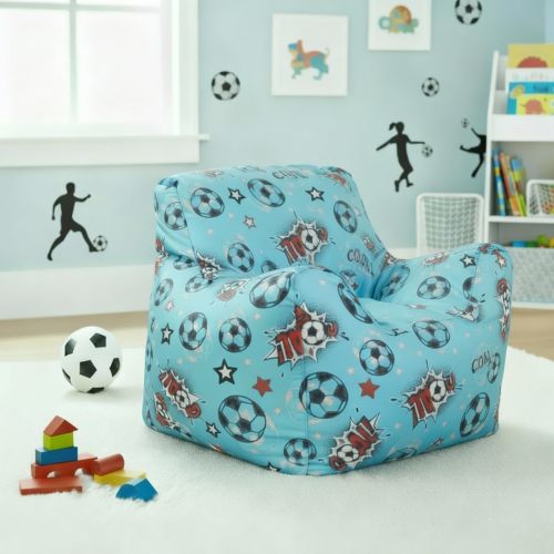Funzee Kids Small Beanbag Chair - Blue Goal