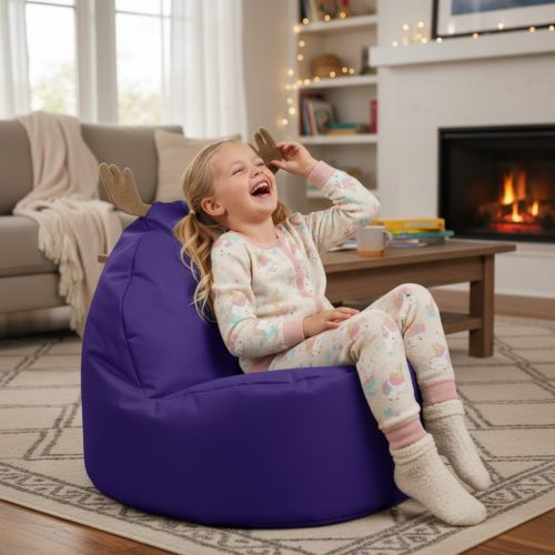Kids Moose Indoor Beanbag - Purple