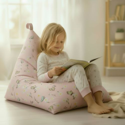 Butterfly Print Triangle Beanbag