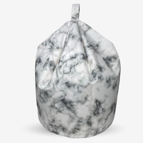 Kids Marble Print Beanbag - Grey