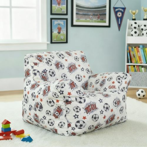 Funzee Kids Small Beanbag Chair - White Goal