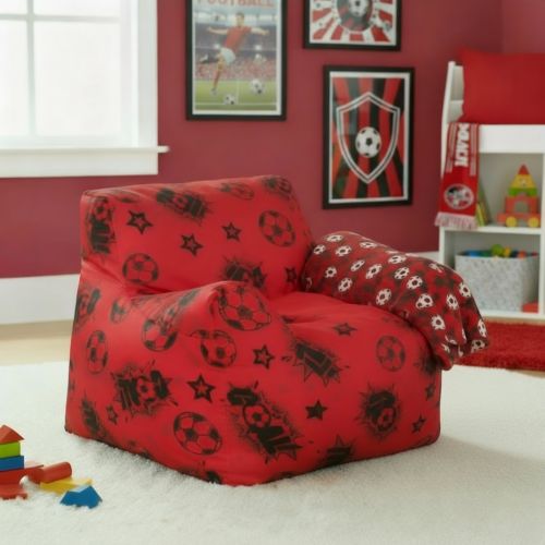 Funzee Kids Small Beanbag Chair - Red Goal