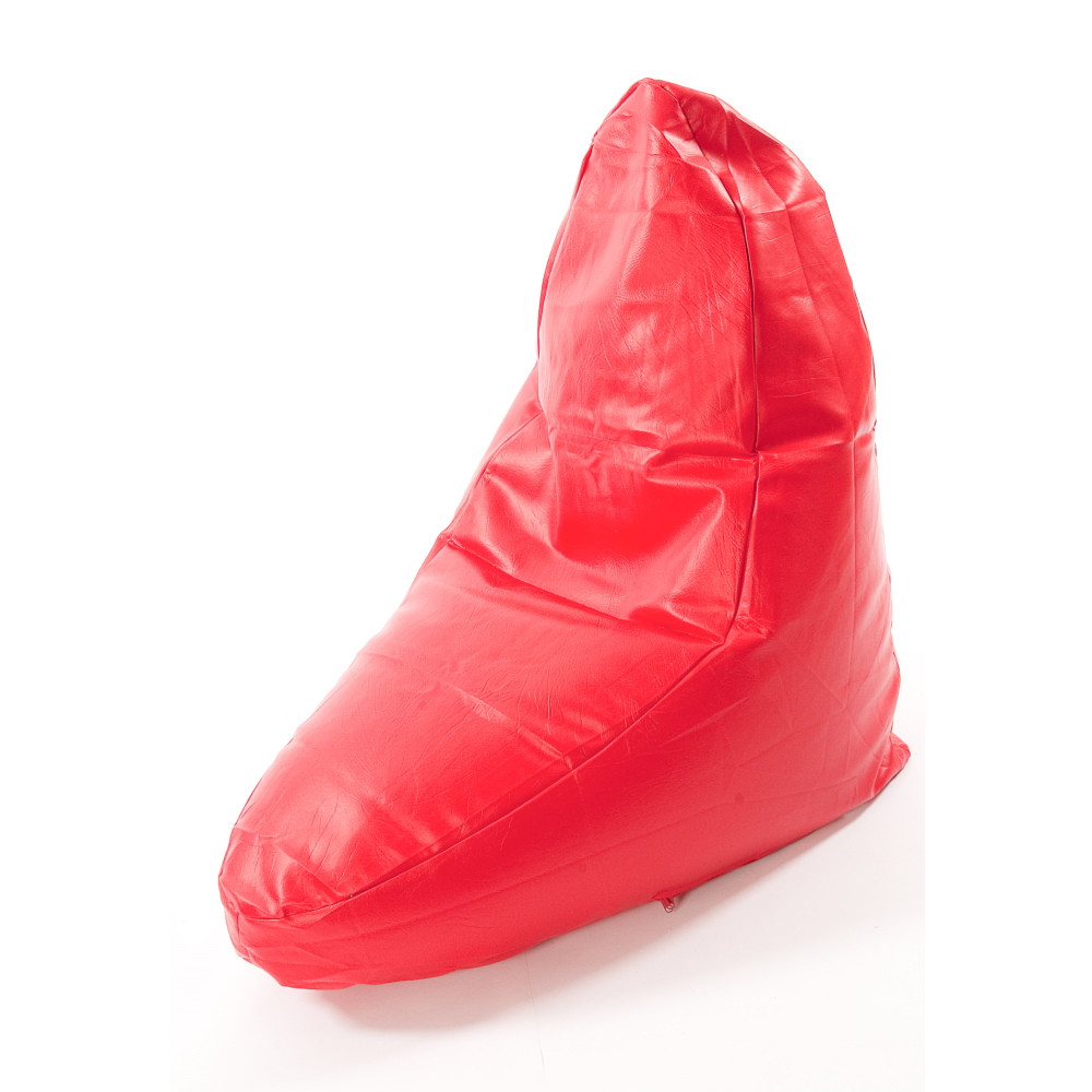 Faux Leather Slob Chair - Red