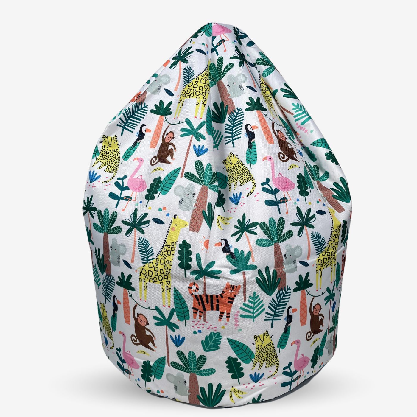 Kids Jungle Print Beanbag - Multi-Colour