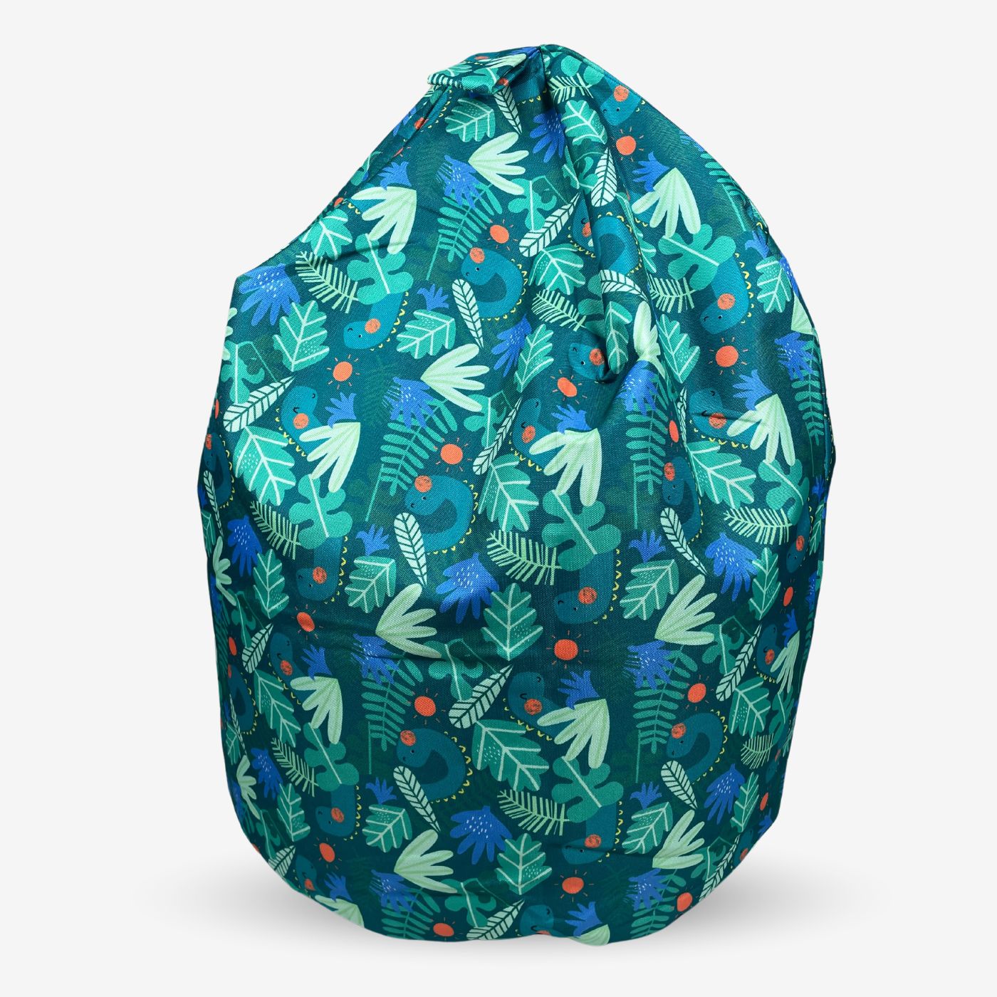 Kids Dino Print Beanbag - Turquoise