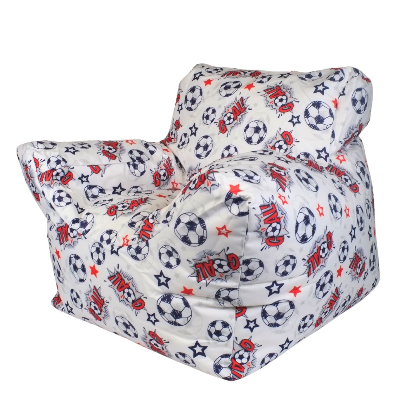 Funzee Kids Small Beanbag Chair - White Goal