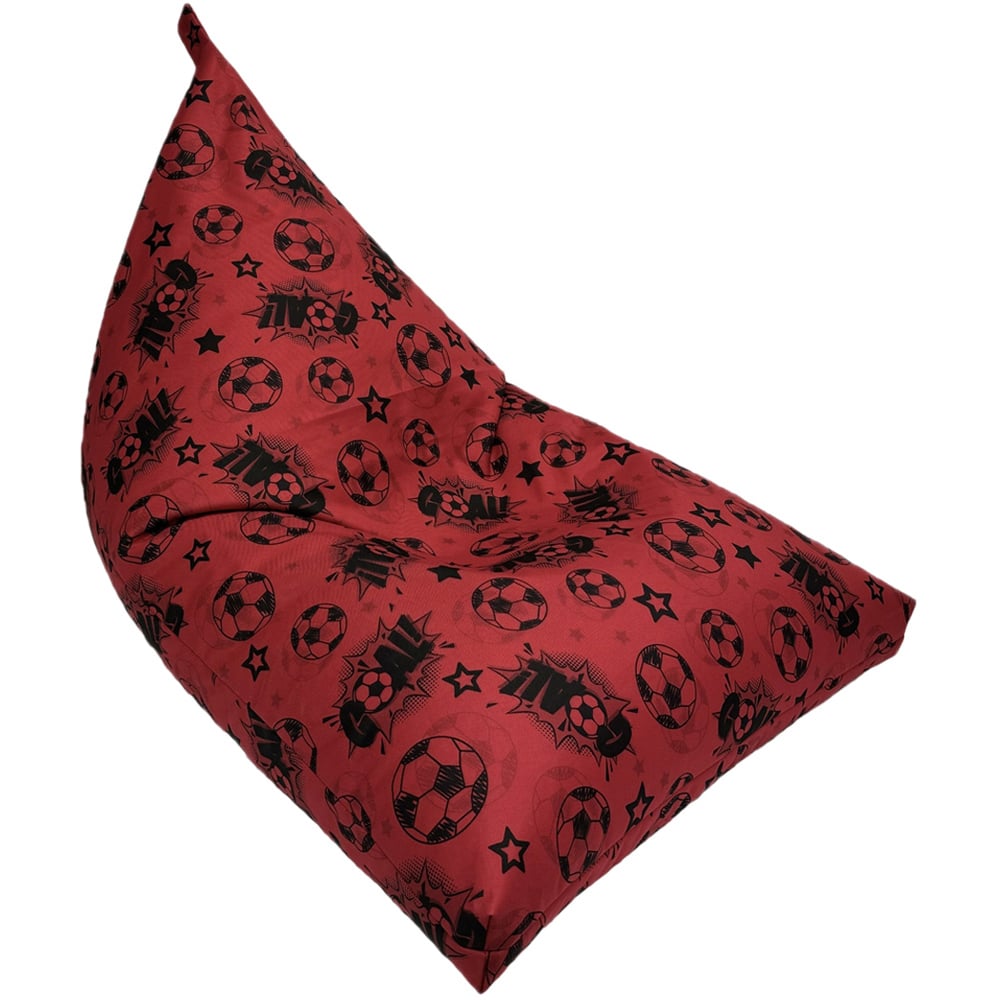 Kids Triangle Red Goal Print Beanbag