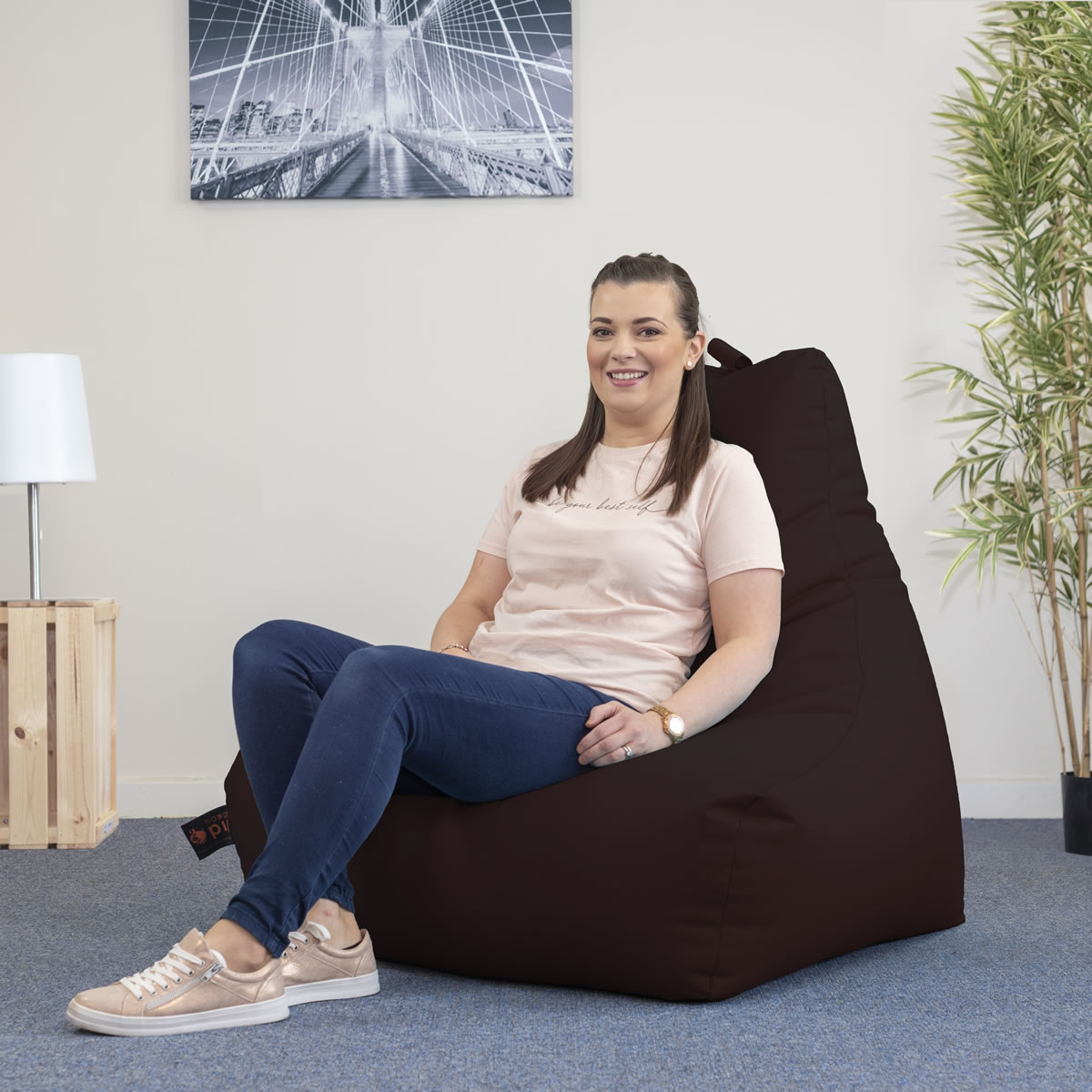 Outdoor Happy Pig Chair - Brown Polyester