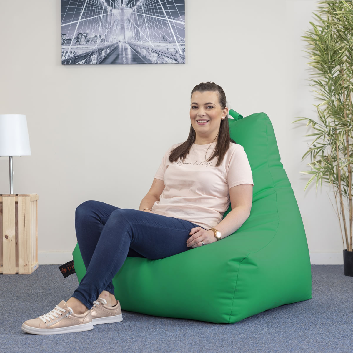 Outdoor Happy Pig Chair - Green Polyester