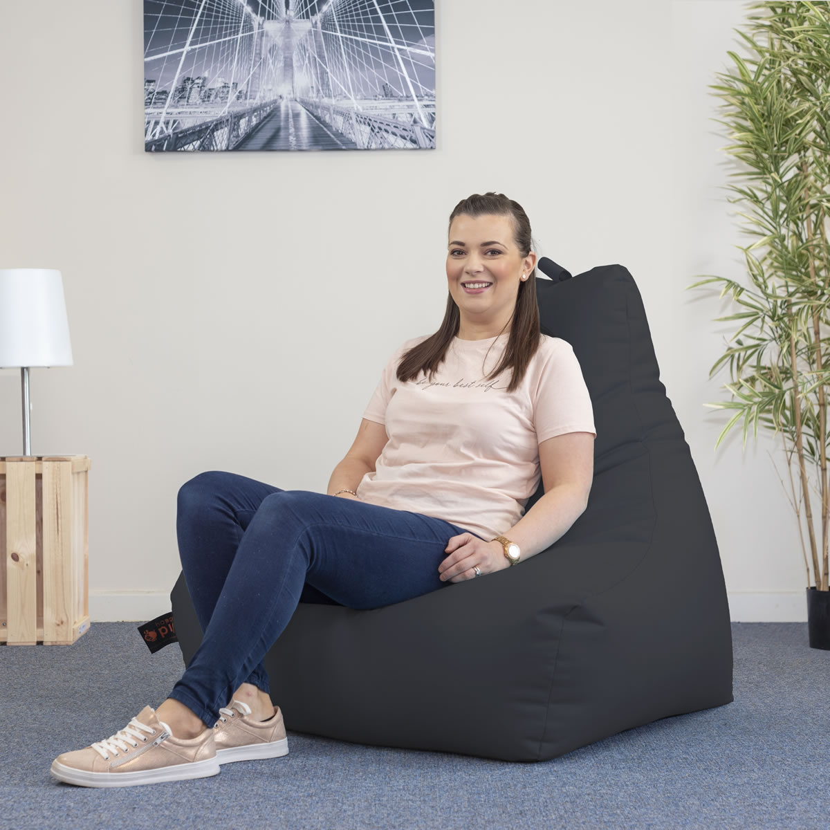 Outdoor Happy Pig Chair - Grey Polyester