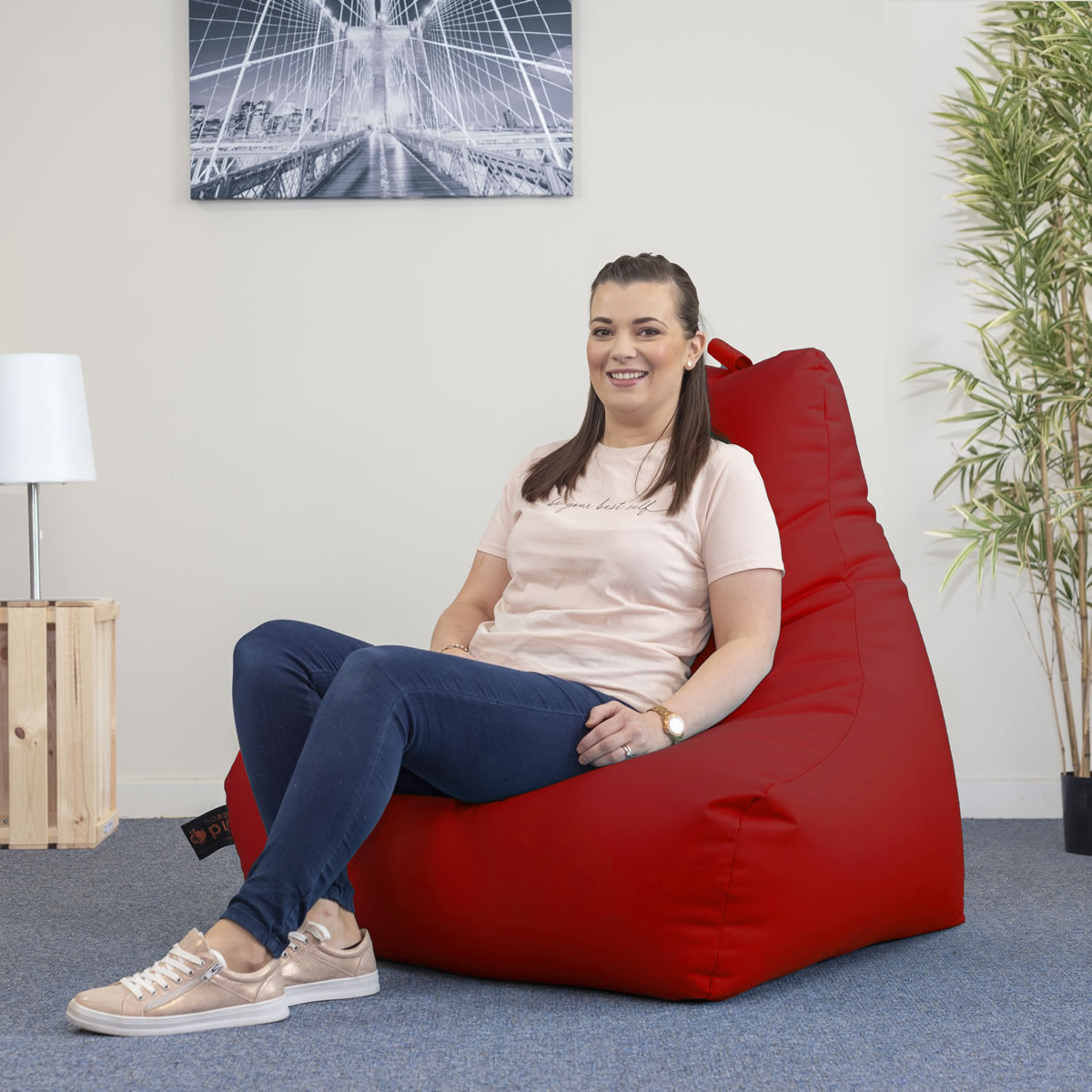 Outdoor Happy Pig Chair - Red Polyester