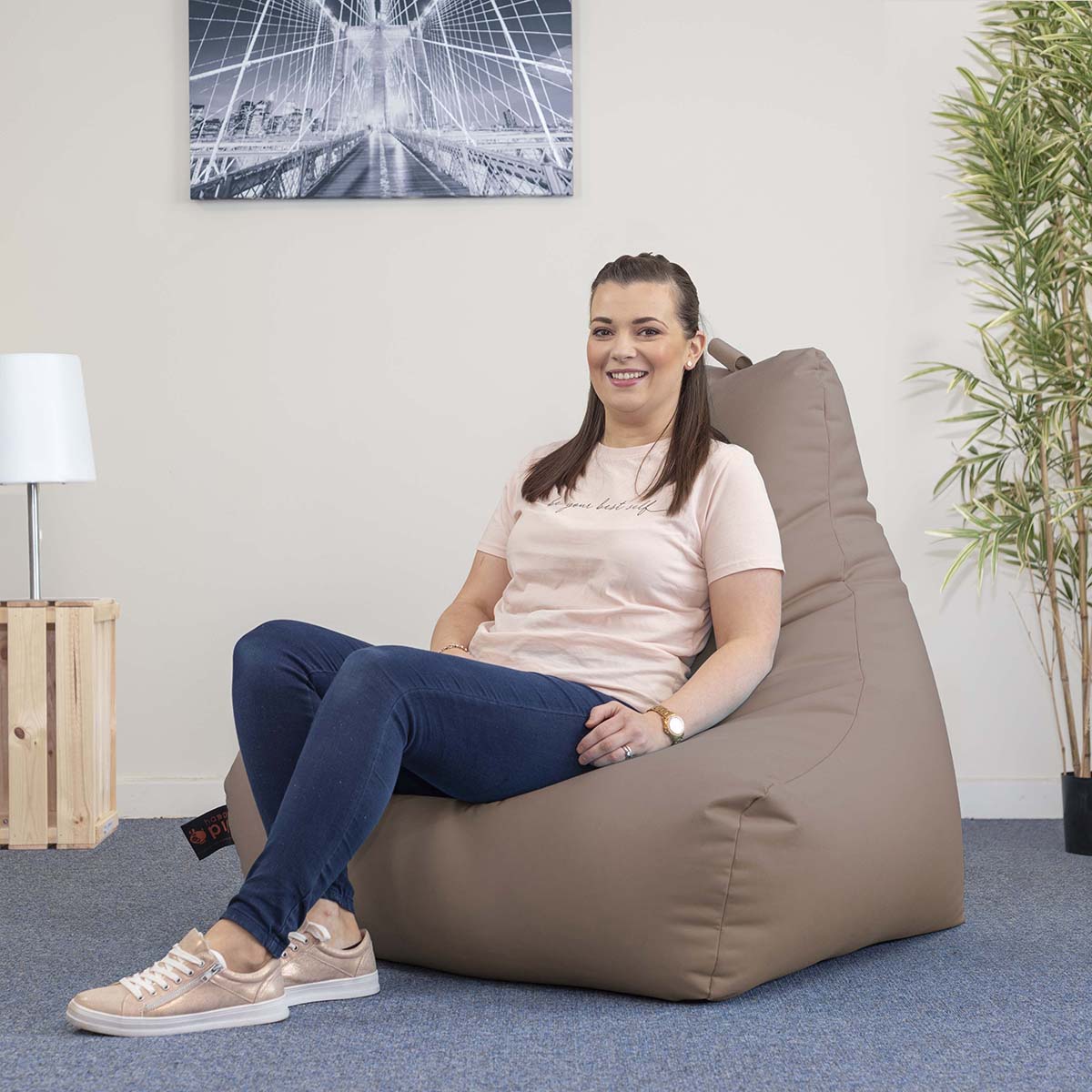 Outdoor Happy Pig Chair - Taupe Polyester