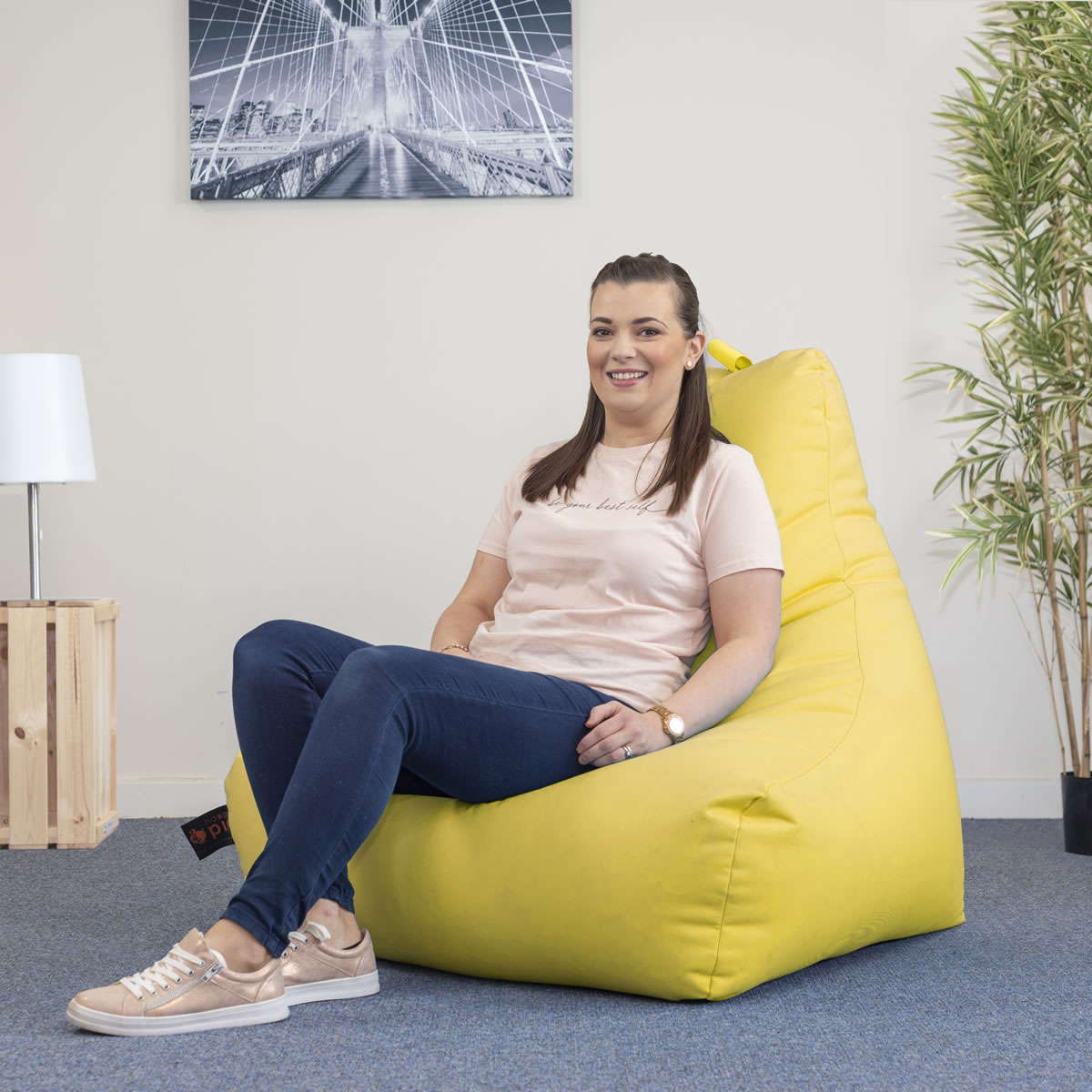 Outdoor Happy Pig Chair - Yellow Polyester