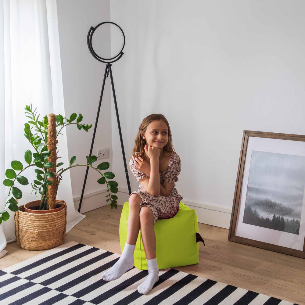 Happy Piggy Footstool - Lime