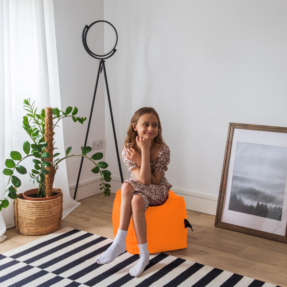 Happy Piggy Footstool - Orange