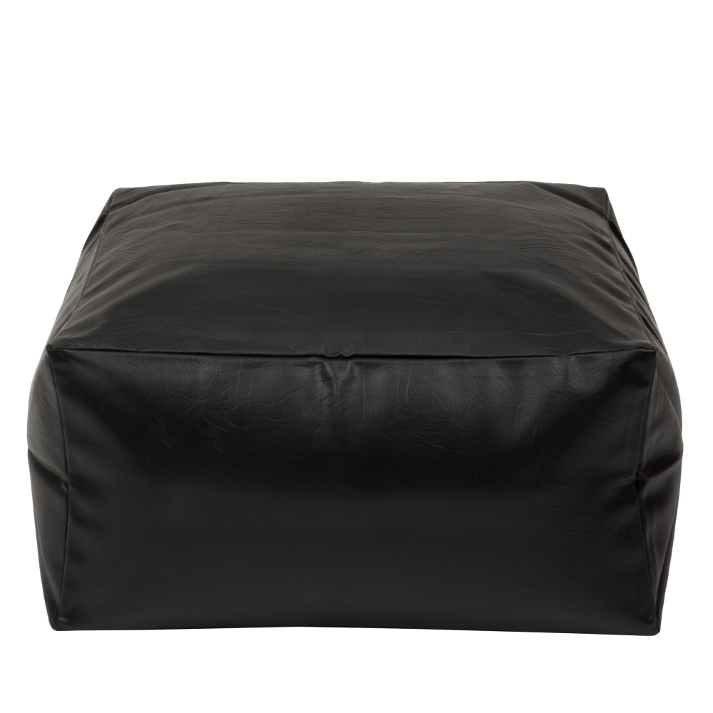 Faux Leather Square Slab -  Black