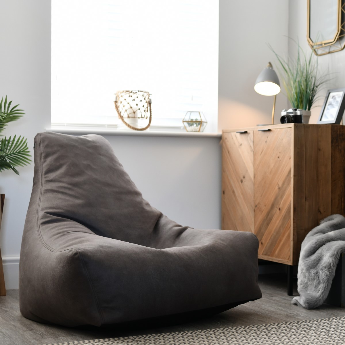 Extreme Lounging Luxury Mighty B Bean Bag - Slate