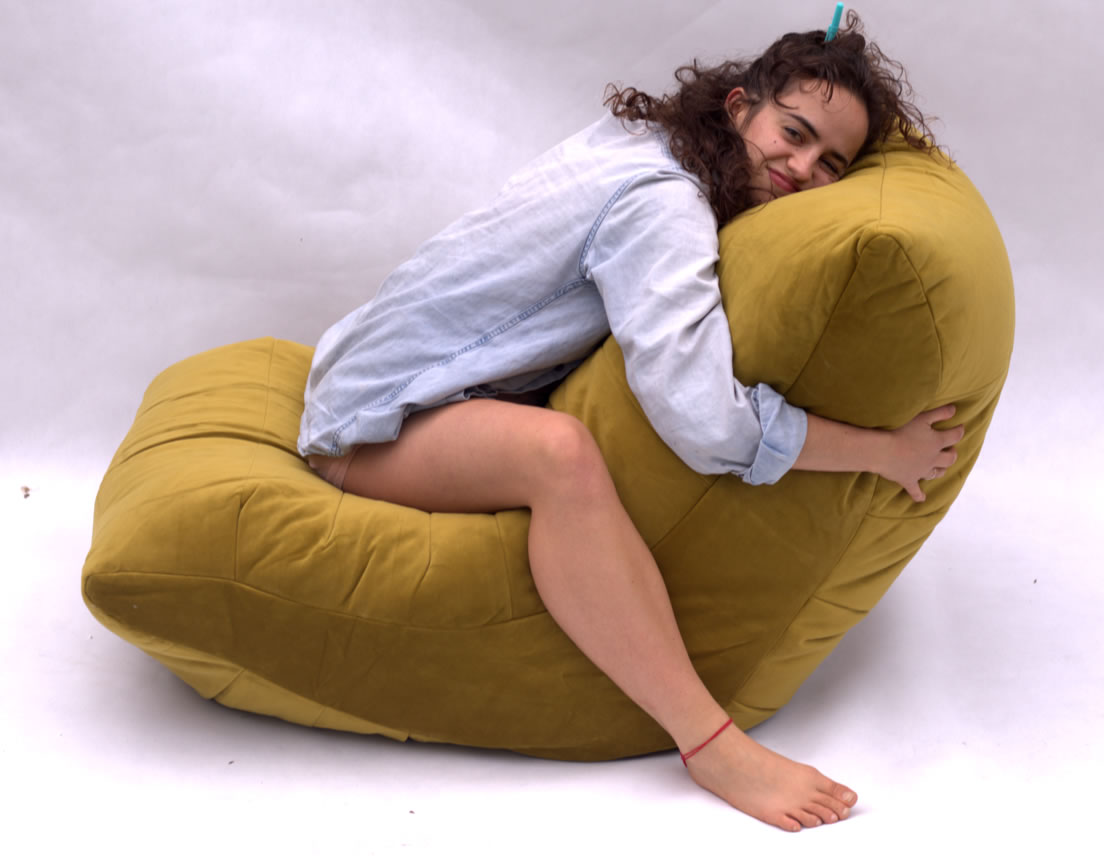 Loungee Chair Yolk Yellow Bean Bag
